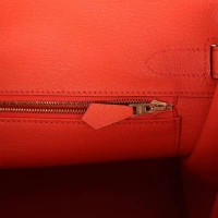 Hermes Birkin 30 Orange Poppy Clemence Gold Hardware Hermes Birkin 30 Orange Poppy Clemence Gold Hardware