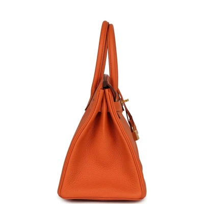 Hermes Birkin 30 Orange Togo Gold Hardware Hermes Birkin 30 Orange Togo Gold Hardware