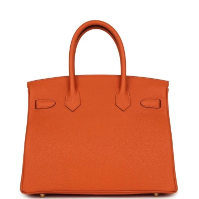Hermes Birkin 30 Orange Togo Gold Hardware Hermes Birkin 30 Orange Togo Gold Hardware