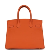 Hermes Birkin 30 Orange Togo Gold Hardware Hermes Birkin 30 Orange Togo Gold Hardware