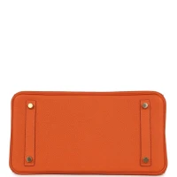 Hermes Birkin 30 Orange Togo Gold Hardware Hermes Birkin 30 Orange Togo Gold Hardware