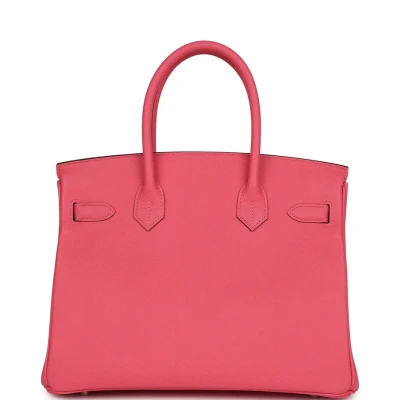 Hermes Birkin 30 Rose Azalee Epsom Palladium Hardware