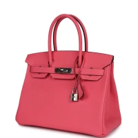 Hermes Birkin 30 Rose Azalee Epsom Palladium Hardware