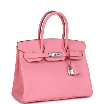 Hermes Birkin 30 Rose Confetti Epsom Palladium Hardware Hermes Birkin 30 Rose Confetti Epsom Palladium Hardware