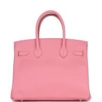 Hermes Birkin 30 Rose Confetti Epsom Palladium Hardware Hermes Birkin 30 Rose Confetti Epsom Palladium Hardware
