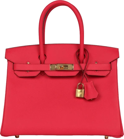 Hermes Birkin 30 Rose Extreme Epsom Gold Hardware Hermes Birkin 30 Rose Extreme Epsom Gold Hardware