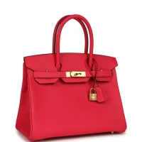 Hermes Birkin 30 Rose Extreme Epsom Gold Hardware Hermes Birkin 30 Rose Extreme Epsom Gold Hardware
