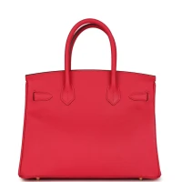 Hermes Birkin 30 Rose Extreme Epsom Gold Hardware Hermes Birkin 30 Rose Extreme Epsom Gold Hardware