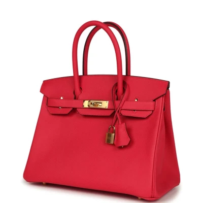 Hermes Birkin 30 Rose Extreme Epsom Gold Hardware Hermes Birkin 30 Rose Extreme Epsom Gold Hardware