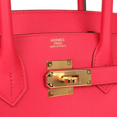 Hermes Birkin 30 Rose Extreme Epsom Gold Hardware Hermes Birkin 30 Rose Extreme Epsom Gold Hardware
