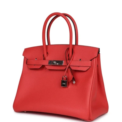 Hermes Birkin 30 Rose Jaipur Epsom Palladium Hardware Hermes Birkin 30 Rose Jaipur Epsom Palladium Hardware