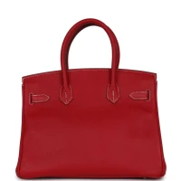 Hermes Birkin 30 Rouge Casaque Candy Epsom Permabrass Hardware Hermes Birkin 30 Rouge Casaque Candy Epsom Permabrass Hardware