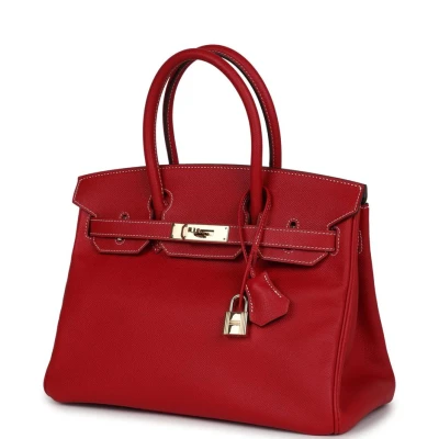 Hermes Birkin 30 Rouge Casaque Candy Epsom Permabrass Hardware Hermes Birkin 30 Rouge Casaque Candy Epsom Permabrass Hardware