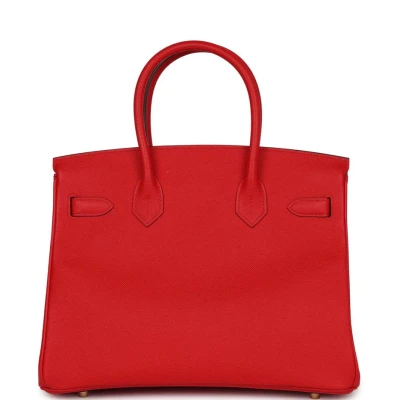 Hermes Birkin 30 Rouge Casaque Epsom Gold Hardware Hermes Birkin 30 Rouge Casaque Epsom Gold Hardware