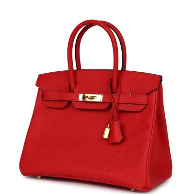 Hermes Birkin 30 Rouge Casaque Epsom Gold Hardware Hermes Birkin 30 Rouge Casaque Epsom Gold Hardware
