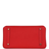 Hermes Birkin 30 Rouge Casaque Epsom Gold Hardware Hermes Birkin 30 Rouge Casaque Epsom Gold Hardware
