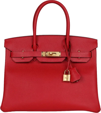 Hermes Birkin 30 Rouge Casaque Epsom Gold Hardware Hermes Birkin 30 Rouge Casaque Epsom Gold Hardware