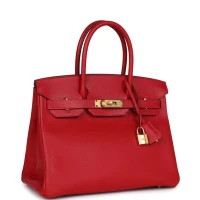 Hermes Birkin 30 Rouge Casaque Epsom Gold Hardware Hermes Birkin 30 Rouge Casaque Epsom Gold Hardware