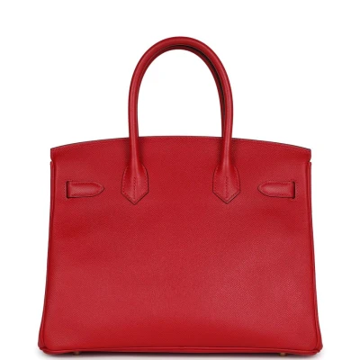 Hermes Birkin 30 Rouge Casaque Epsom Gold Hardware Hermes Birkin 30 Rouge Casaque Epsom Gold Hardware