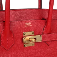 Hermes Birkin 30 Rouge Casaque Epsom Gold Hardware Hermes Birkin 30 Rouge Casaque Epsom Gold Hardware