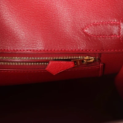 Hermes Birkin 30 Rouge Vif Ostrich Gold Hardware