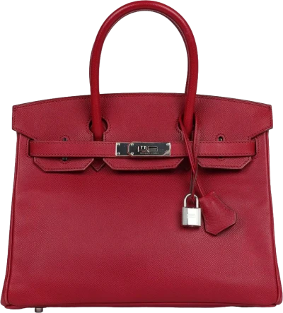 Hermes Birkin 30 Rubis Epsom Palladium Hardware Hermes Birkin 30 Rubis Epsom Palladium Hardware