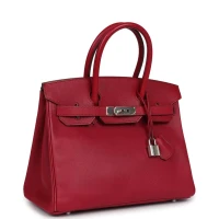 Hermes Birkin 30 Rubis Epsom Palladium Hardware Hermes Birkin 30 Rubis Epsom Palladium Hardware