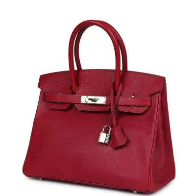 Hermes Birkin 30 Rubis Epsom Palladium Hardware Hermes Birkin 30 Rubis Epsom Palladium Hardware