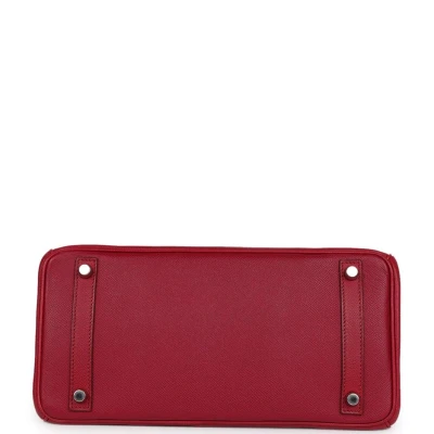 Hermes Birkin 30 Rubis Epsom Palladium Hardware Hermes Birkin 30 Rubis Epsom Palladium Hardware