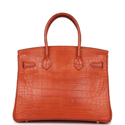 Hermes Birkin 30 Sanguine Matte Alligator Gold Hardware Hermes Birkin 30 Sanguine Matte Alligator Gold Hardware