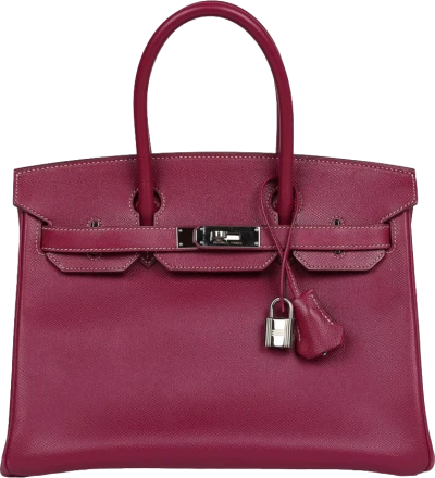 Hermes Birkin 30 Tosca Candy Epsom Palladium Hardware Hermes Birkin 30 Tosca Candy Epsom Palladium Hardware