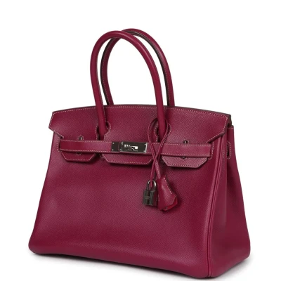 Hermes Birkin 30 Tosca Candy Epsom Palladium Hardware Hermes Birkin 30 Tosca Candy Epsom Palladium Hardware