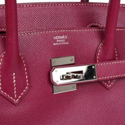 Hermes Birkin 30 Tosca Candy Epsom Palladium Hardware Hermes Birkin 30 Tosca Candy Epsom Palladium Hardware