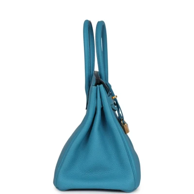 Hermes Birkin 30 Turquoise Togo Gold Hardware Hermes Birkin 30 Turquoise Togo Gold Hardware