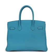 Hermes Birkin 30 Turquoise Togo Gold Hardware Hermes Birkin 30 Turquoise Togo Gold Hardware