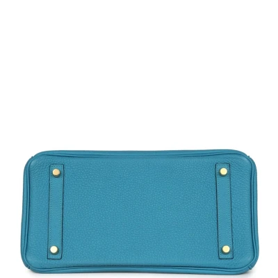 Hermes Birkin 30 Turquoise Togo Gold Hardware Hermes Birkin 30 Turquoise Togo Gold Hardware