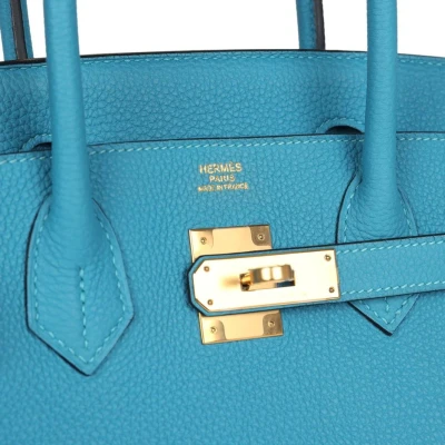 Hermes Birkin 30 Turquoise Togo Gold Hardware Hermes Birkin 30 Turquoise Togo Gold Hardware