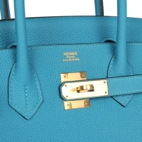Hermes Birkin 30 Turquoise Togo Gold Hardware Hermes Birkin 30 Turquoise Togo Gold Hardware