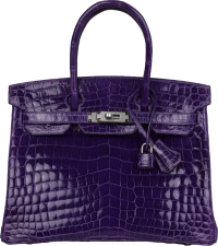 Hermes Birkin 30 Ultraviolet Shiny Niloticus Crocodile Palladium Hardware Hermes Birkin 30 Ultraviolet Shiny Niloticus Crocodile Palladium Hardware