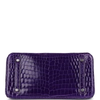 Hermes Birkin 30 Ultraviolet Shiny Niloticus Crocodile Palladium Hardware Hermes Birkin 30 Ultraviolet Shiny Niloticus Crocodile Palladium Hardware