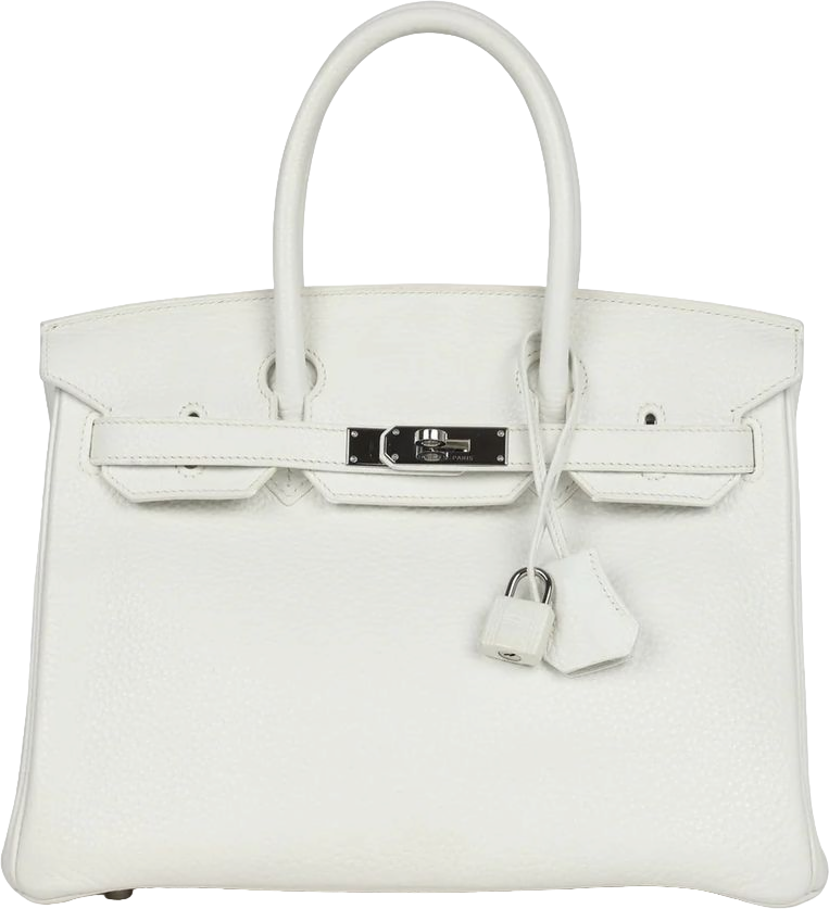 Hermes Birkin 30 White Clemence Palladium Hardware