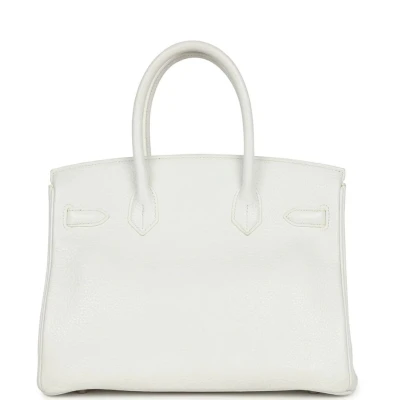 Hermes Birkin 30 White Clemence Palladium Hardware Hermes Birkin 30 White Clemence Palladium Hardware