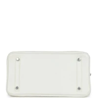 Hermes Birkin 30 White Clemence Palladium Hardware Hermes Birkin 30 White Clemence Palladium Hardware
