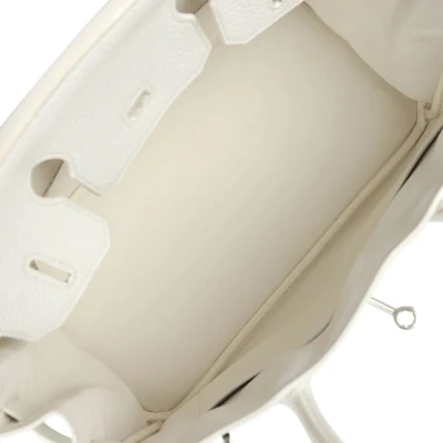 Hermes Birkin 30 White Clemence Palladium Hardware Hermes Birkin 30 White Clemence Palladium Hardware