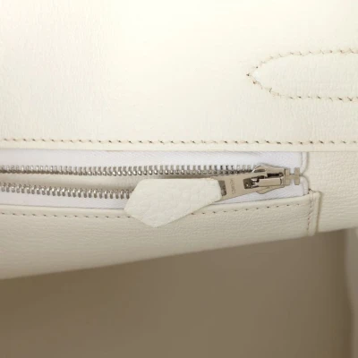Hermes Birkin 30 White Clemence Palladium Hardware Hermes Birkin 30 White Clemence Palladium Hardware