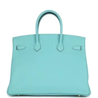 Hermes Birkin 35 Bleu Atoll Togo Gold Hardware Hermes Birkin 35 Bleu Atoll Togo Gold Hardware