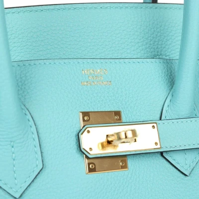 Hermes Birkin 35 Bleu Atoll Togo Gold Hardware Hermes Birkin 35 Bleu Atoll Togo Gold Hardware