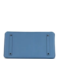 Hermes Birkin 35 Bleu Azur Epsom Palladium Hardware Hermes Birkin 35 Bleu Azur Epsom Palladium Hardware