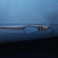 Hermes Birkin 35 Bleu Azur Epsom Palladium Hardware Hermes Birkin 35 Bleu Azur Epsom Palladium Hardware