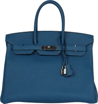 Hermes Birkin 35 Bleu de Galice Togo Palladium Hardware Hermes Birkin 35 Bleu de Galice Togo Palladium Hardware